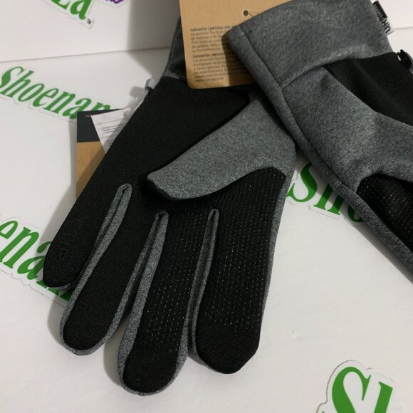 The North Face Gloves Etip Recycled Gripper Dot Gray Black Mens Womens XL - Picture 4 of 7
